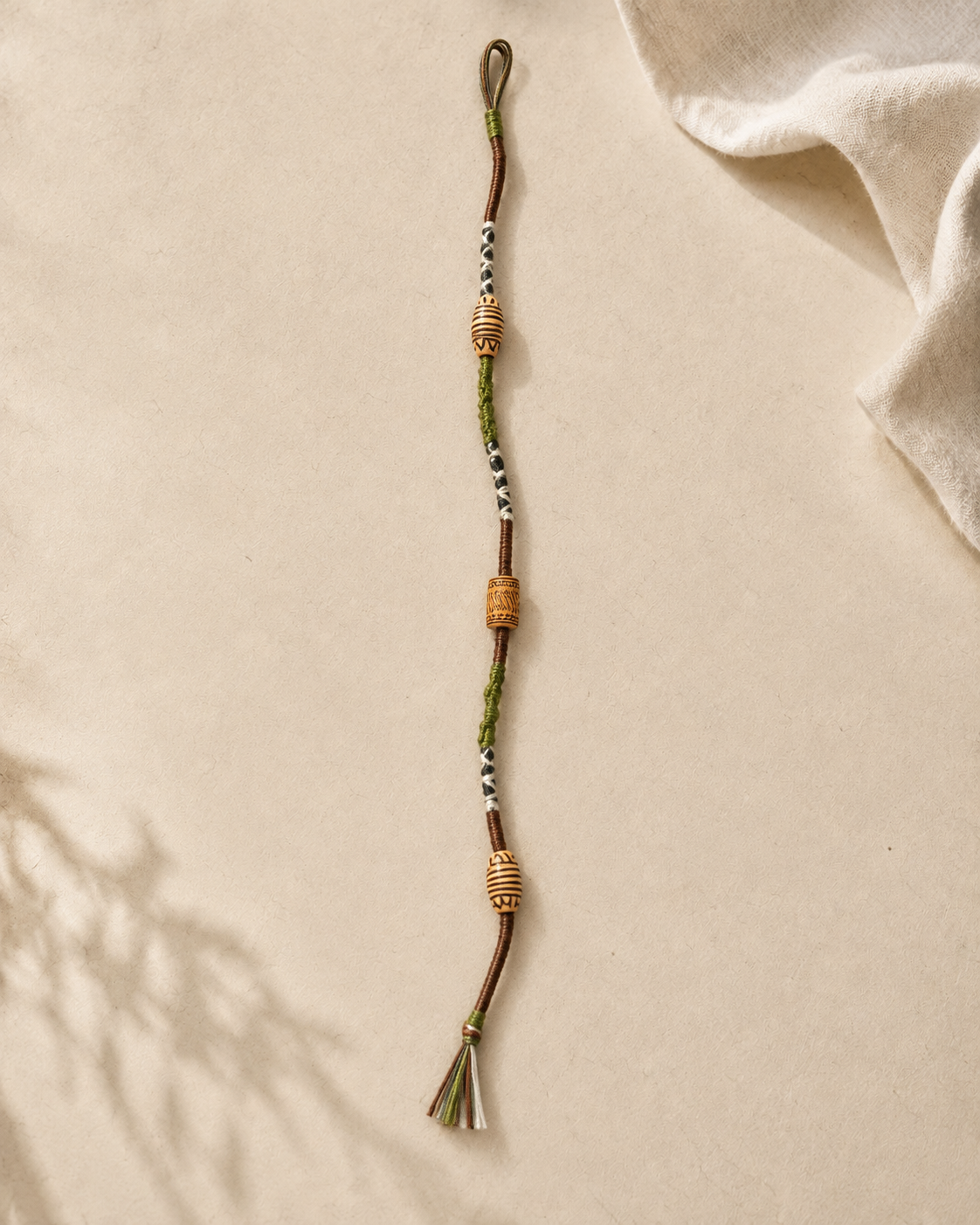Handmade Thread Hair Wrap with jewellery