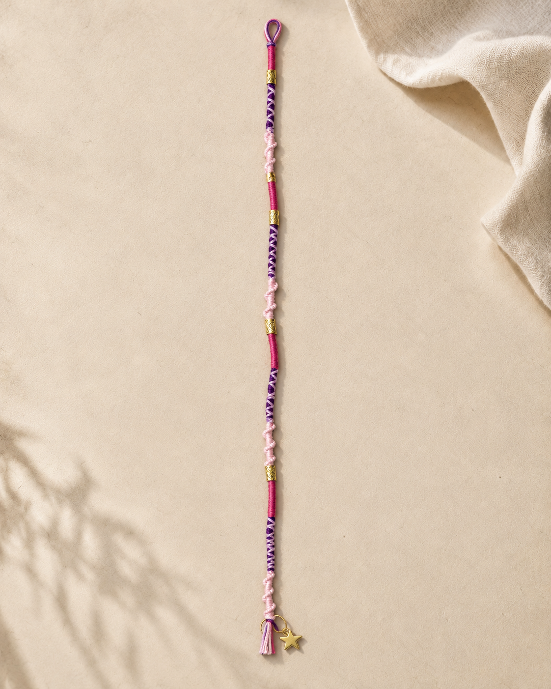 Handmade Thread Hair Wrap with jewellery